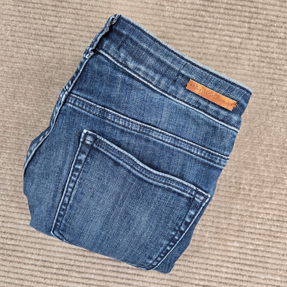 Pilcro Womens 27 Blue High Rise Ankle Zip Patch Pocket Denim Legging Jeans
